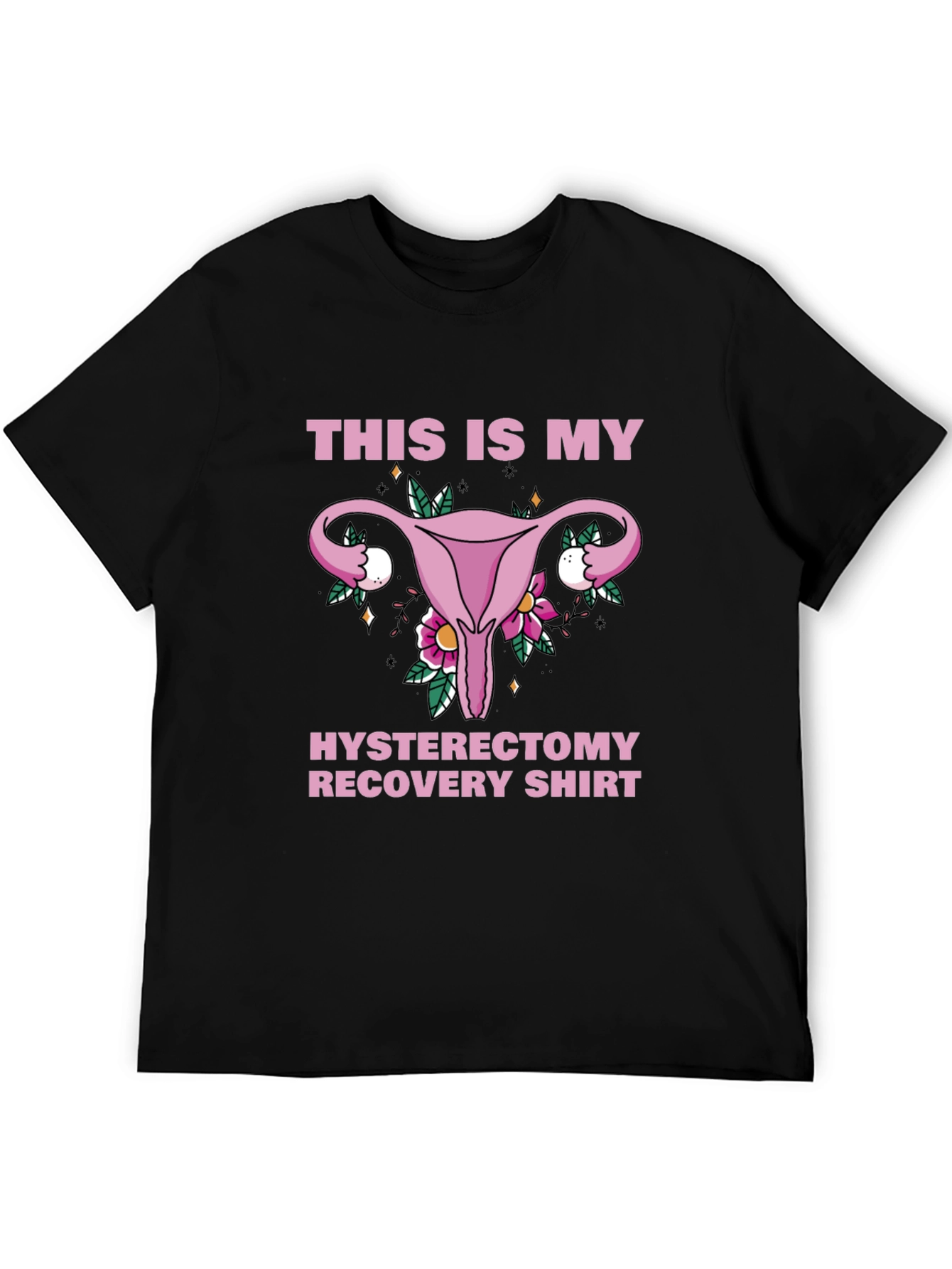 Hysterectomy Recovery Shirt - Floral Uterus Graphic Tee