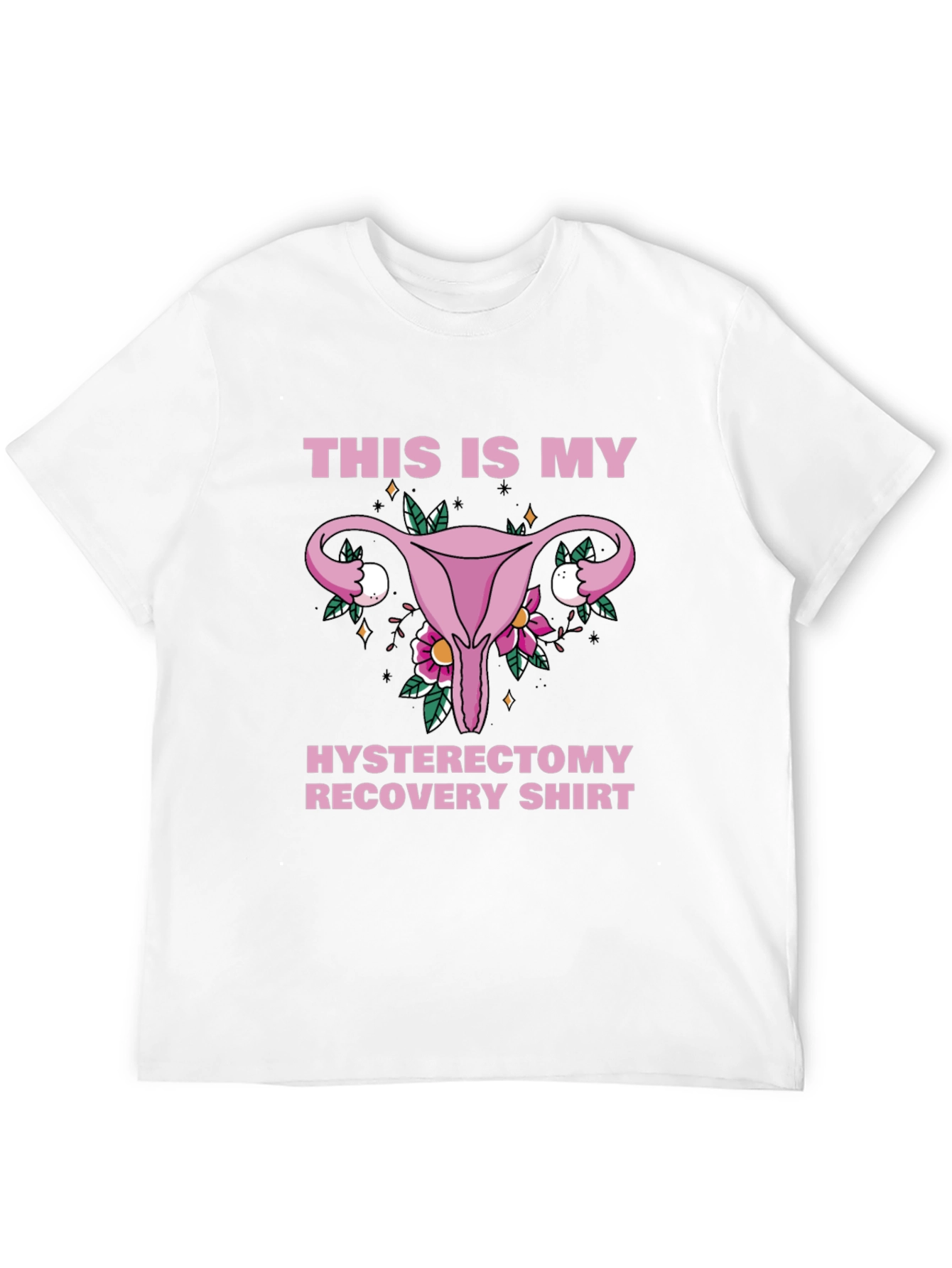 Hysterectomy Recovery Shirt - Floral Uterus Graphic Tee