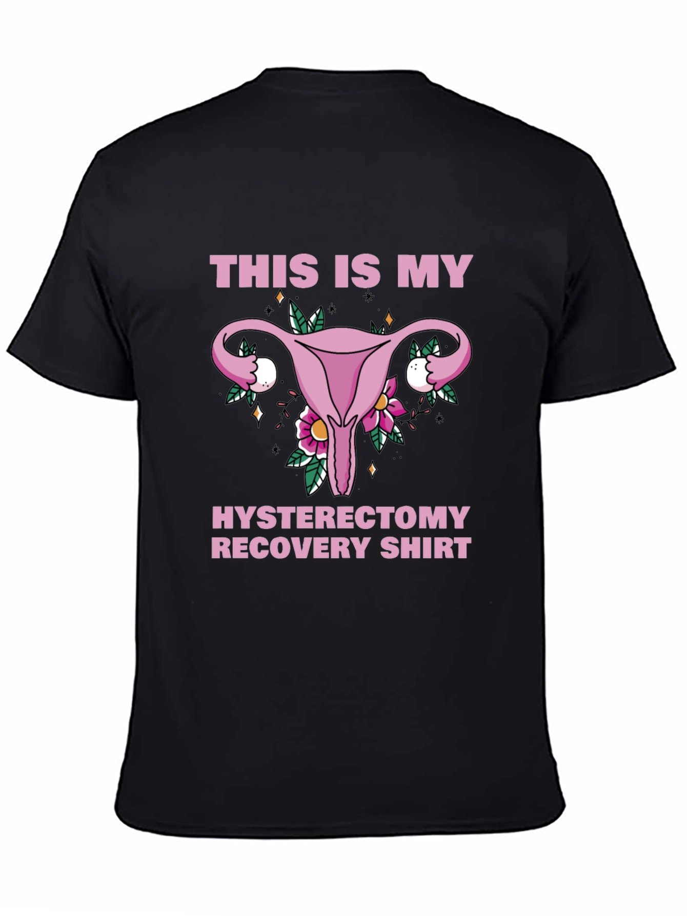 Hysterectomy Recovery Shirt - Floral Uterus Graphic Tee