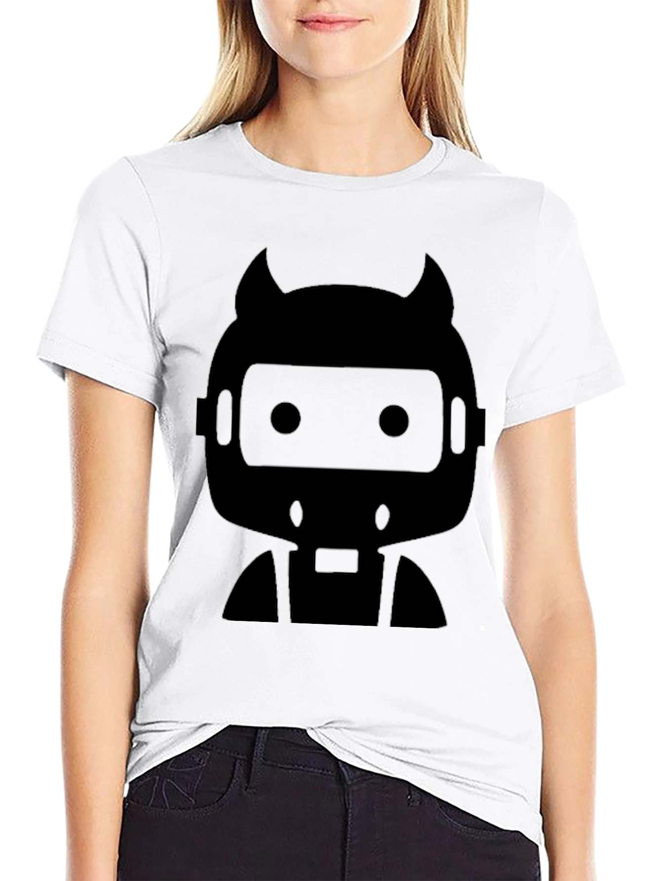 Cool Robot Devil Black T-Shirt