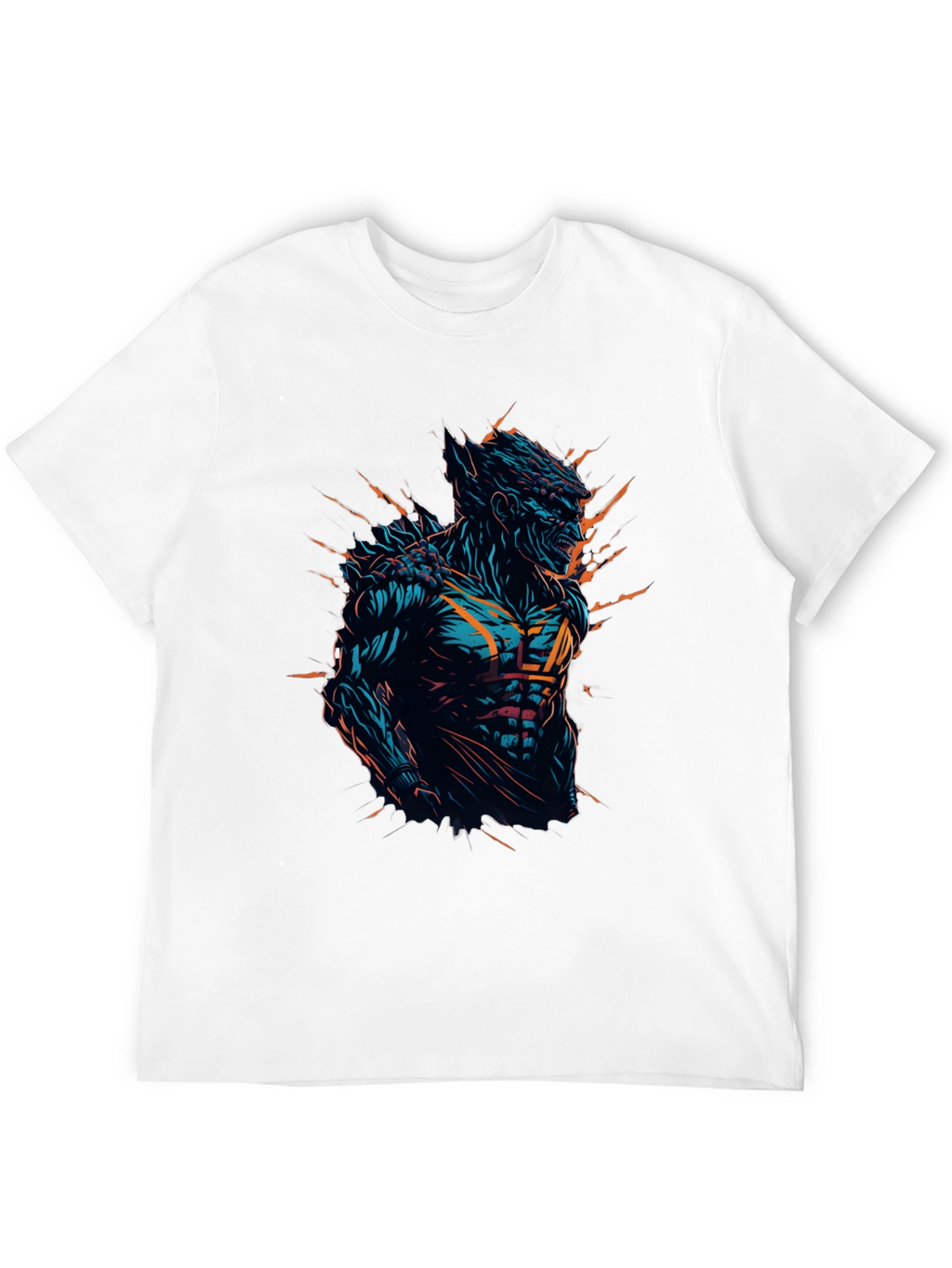 Monster Graphic Print Black T-Shirt