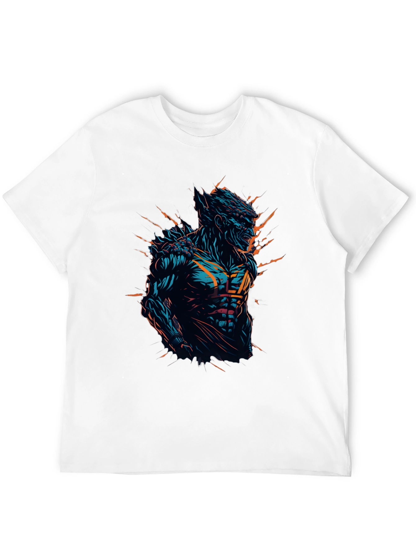 Monster Graphic Print Black T-Shirt