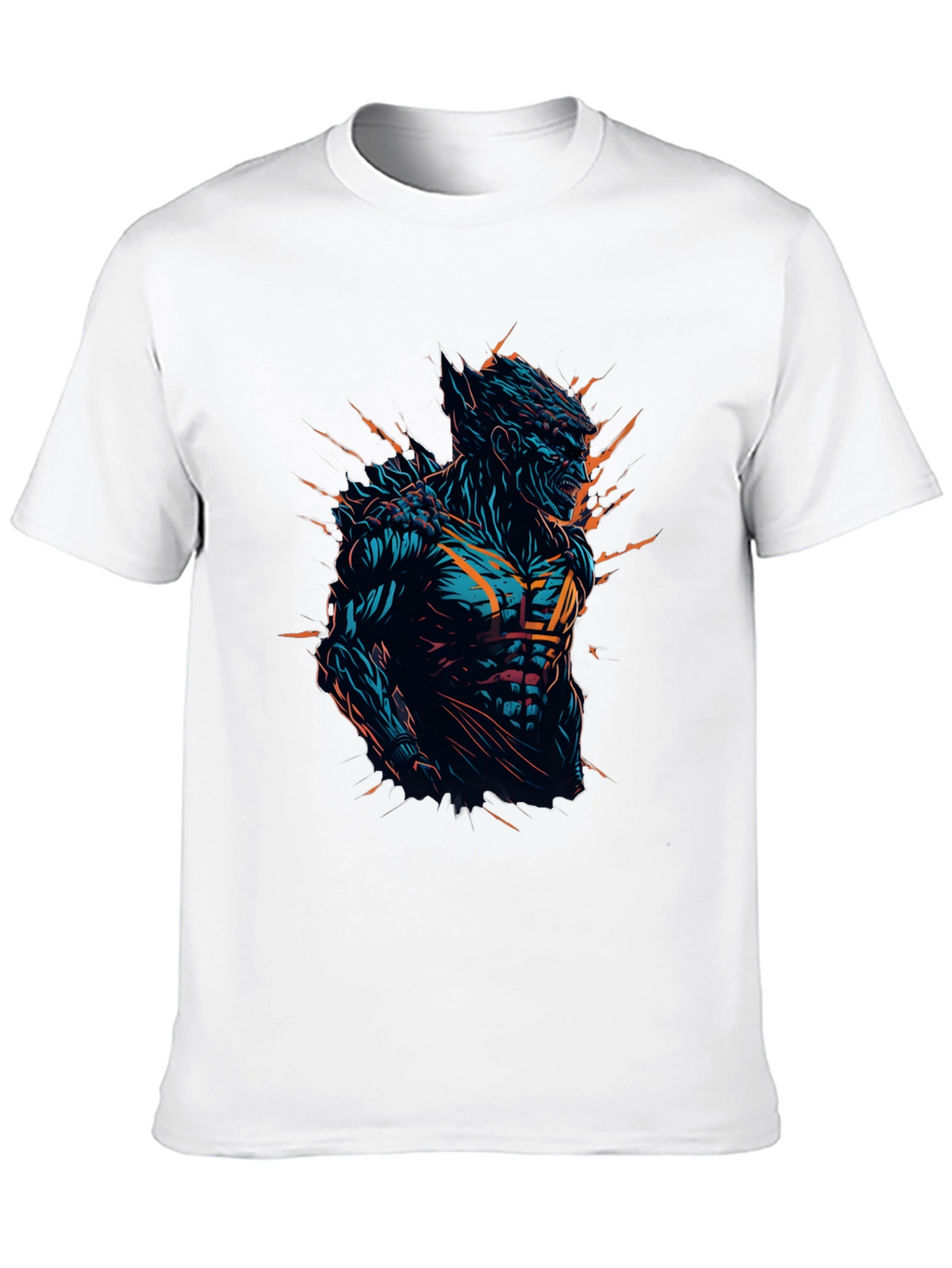Monster Graphic Print Black T-Shirt