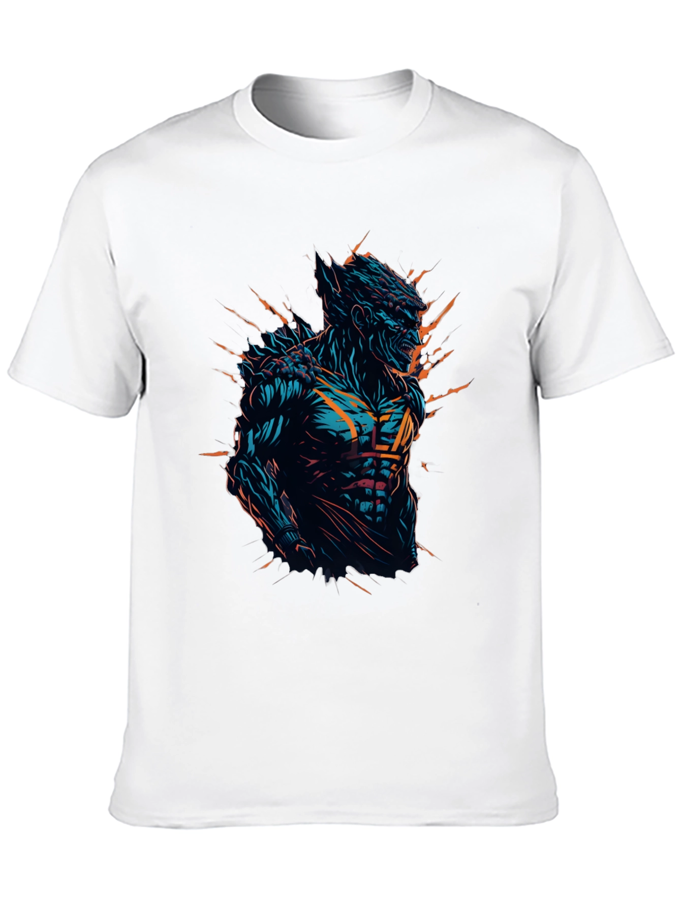 Monster Graphic Print Black T-Shirt