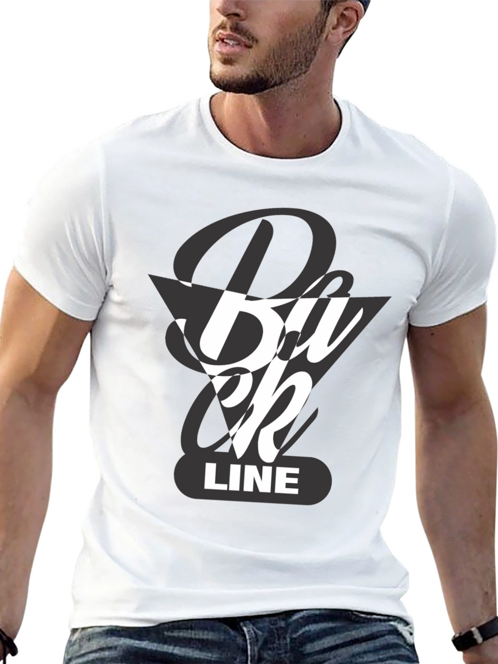 Black Duck Line Graphic Tee - Casual Comfort