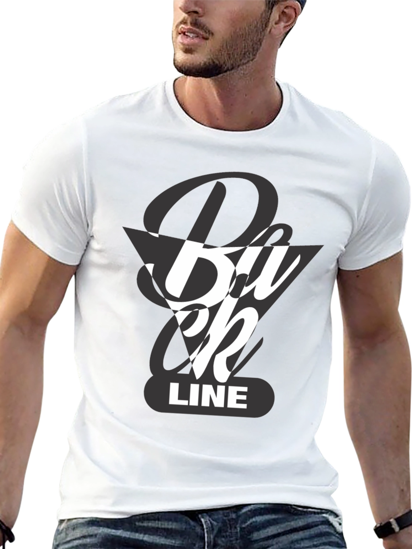 Black Duck Line Graphic Tee - Casual Comfort