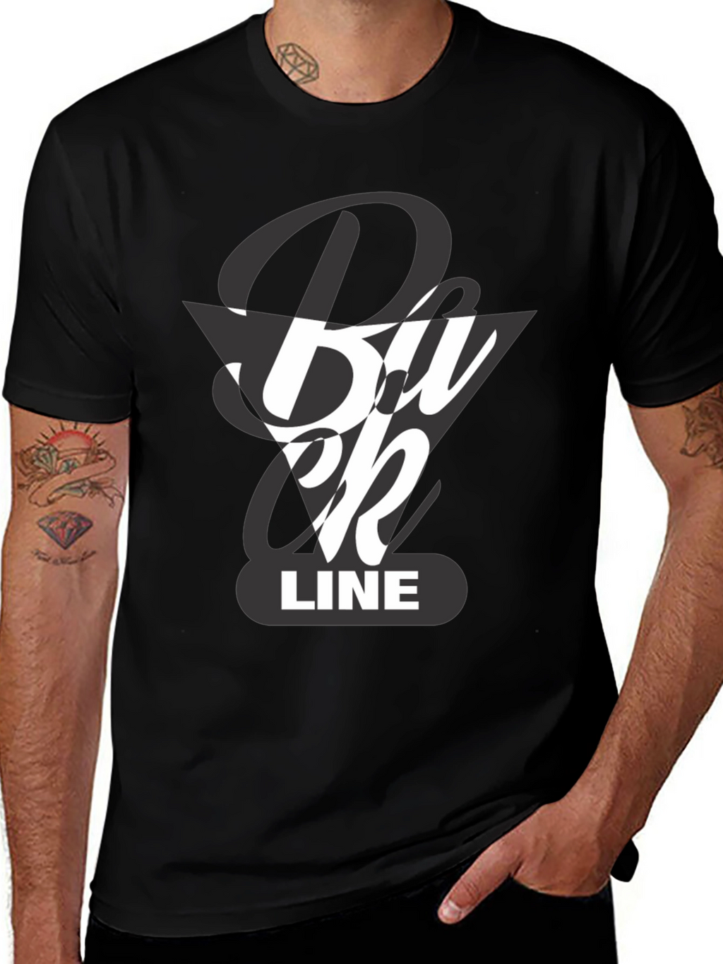 Black Duck Line Graphic Tee - Casual Comfort