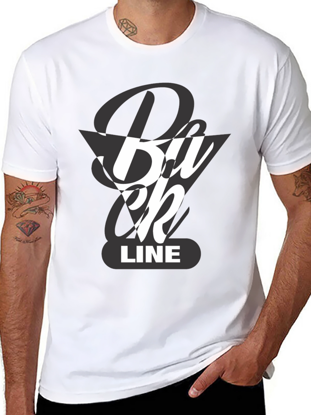 Black Duck Line Graphic Tee - Casual Comfort