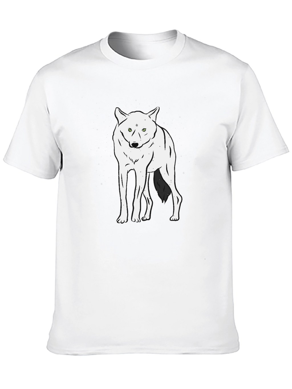 Wolf Graphic Tee - Black Crew Neck