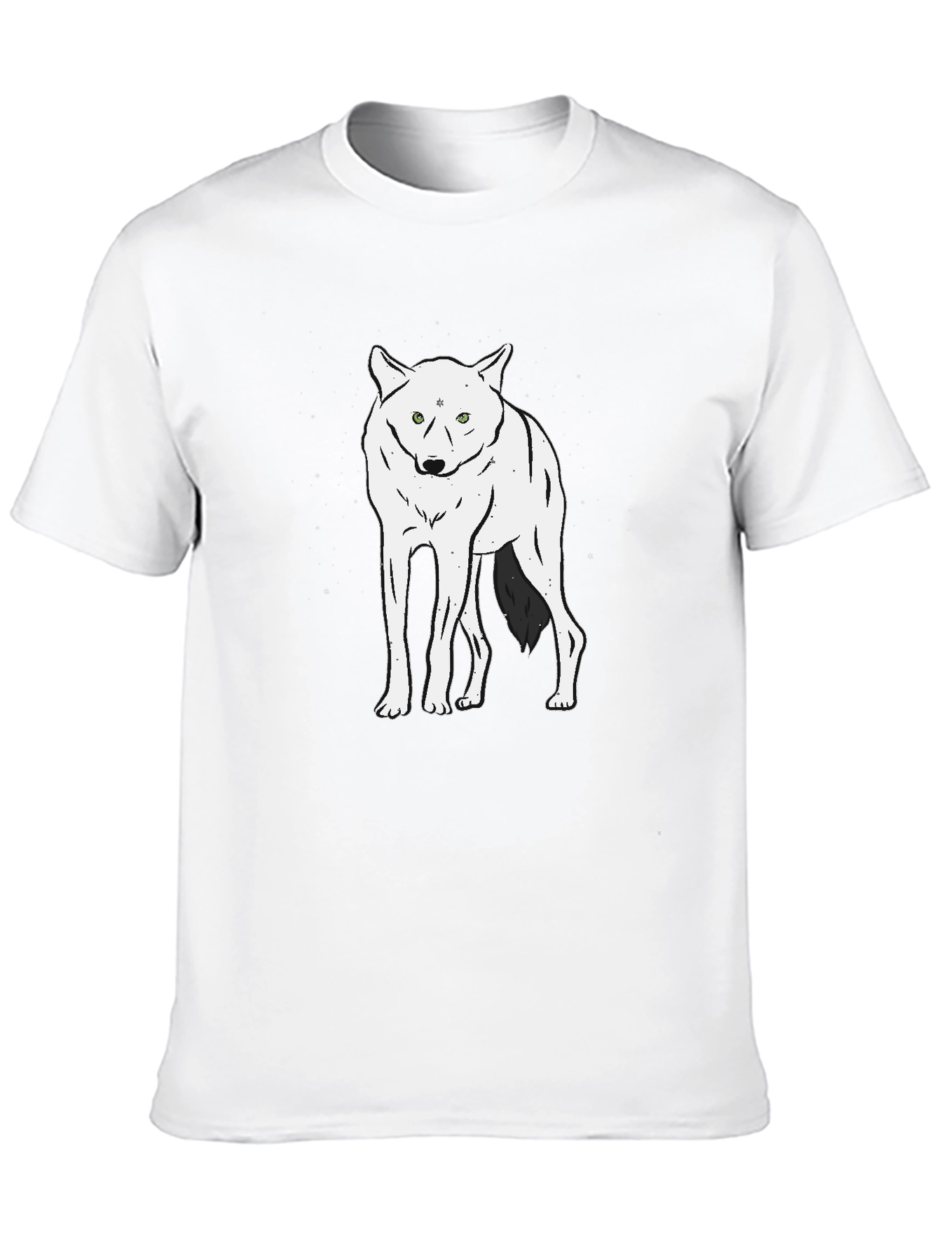 Wolf Graphic Tee - Black Crew Neck