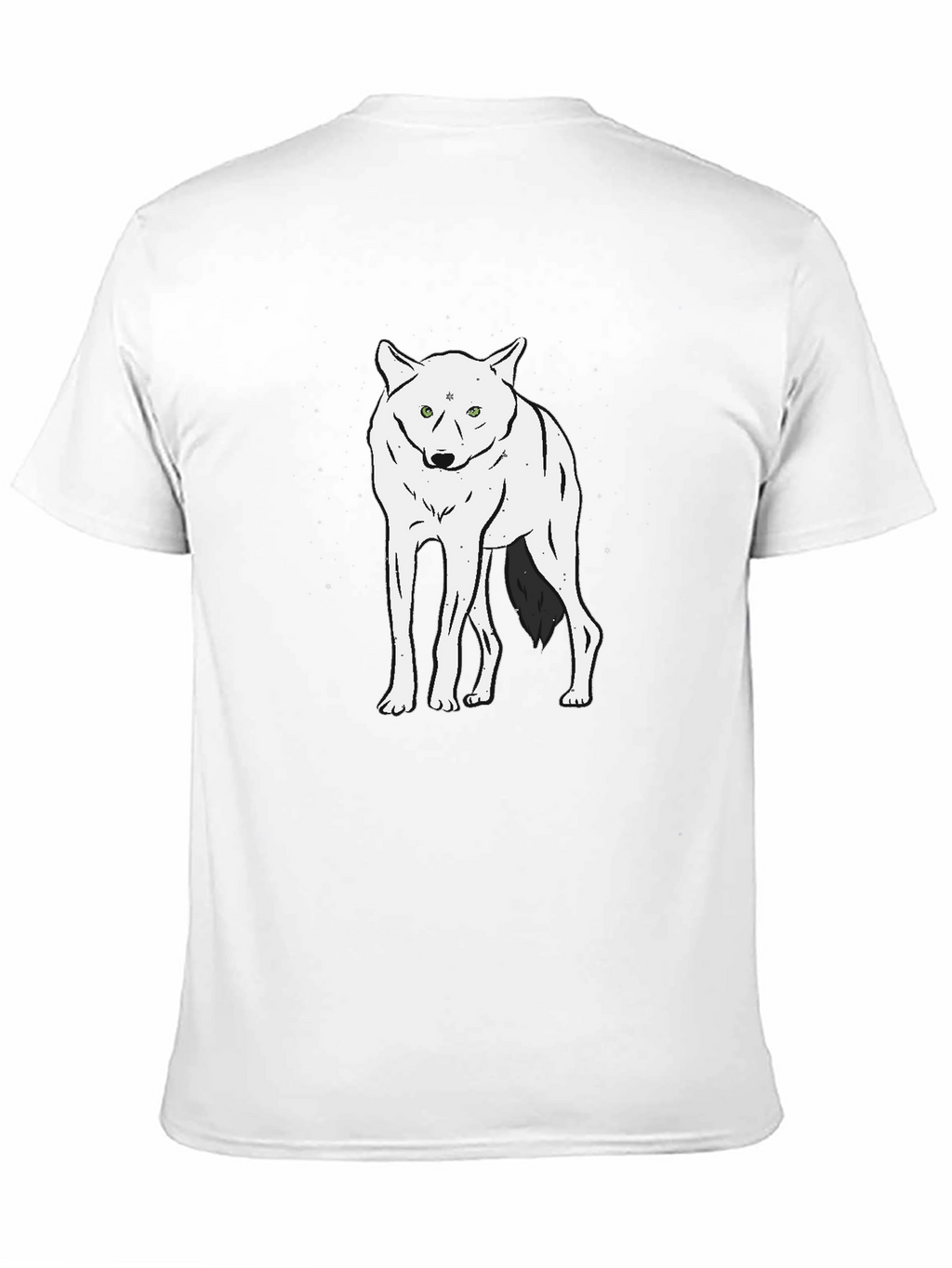 Wolf Graphic Tee - Black Crew Neck
