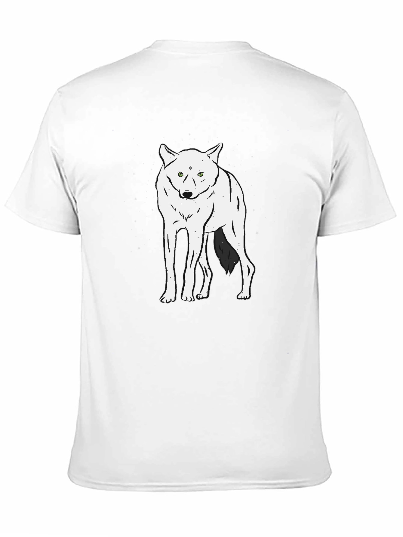 Wolf Graphic Tee - Black Crew Neck