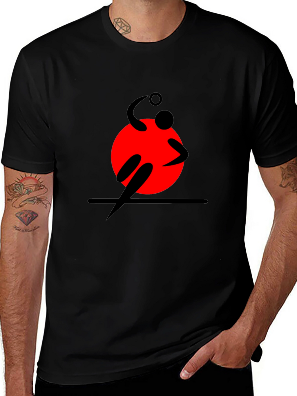 Modern Sport Graphic Tee - Black
