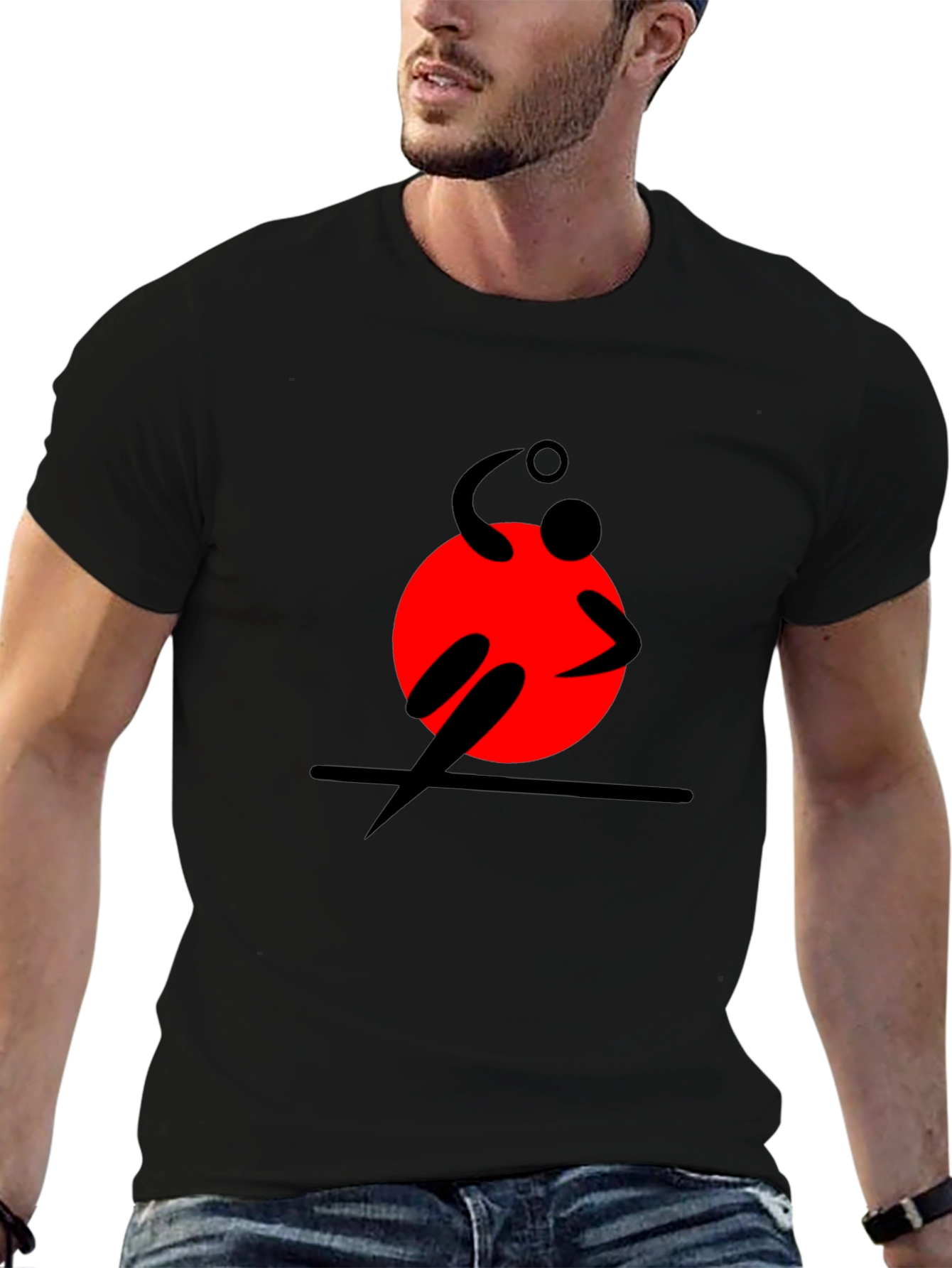 Modern Sport Graphic Tee - Black