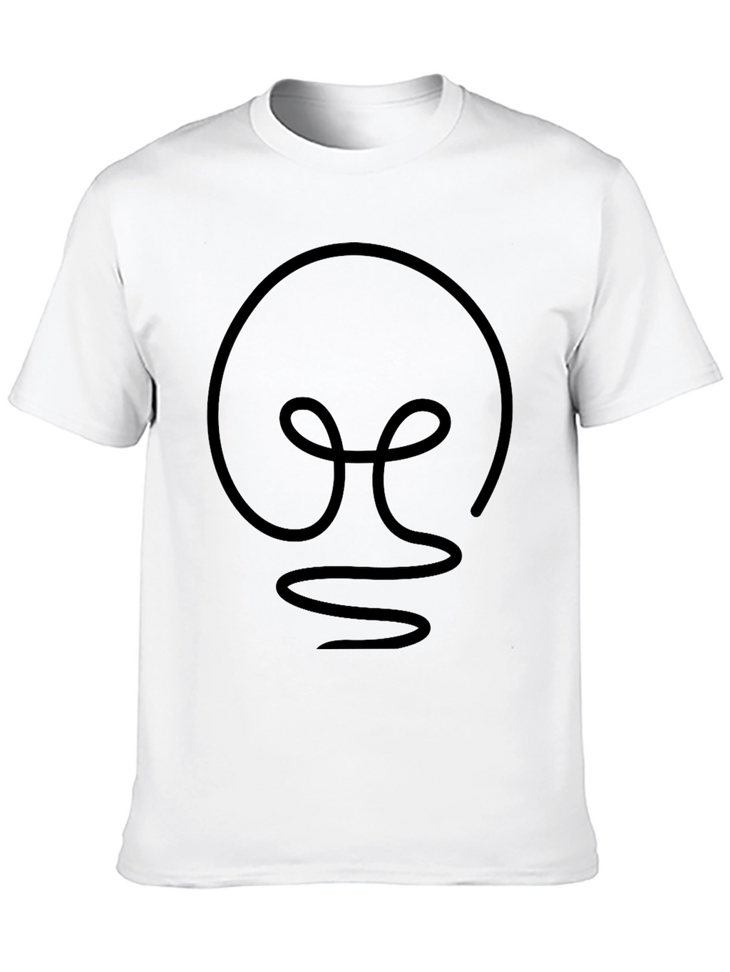 Modern Light Bulb Graphic Tee - Black