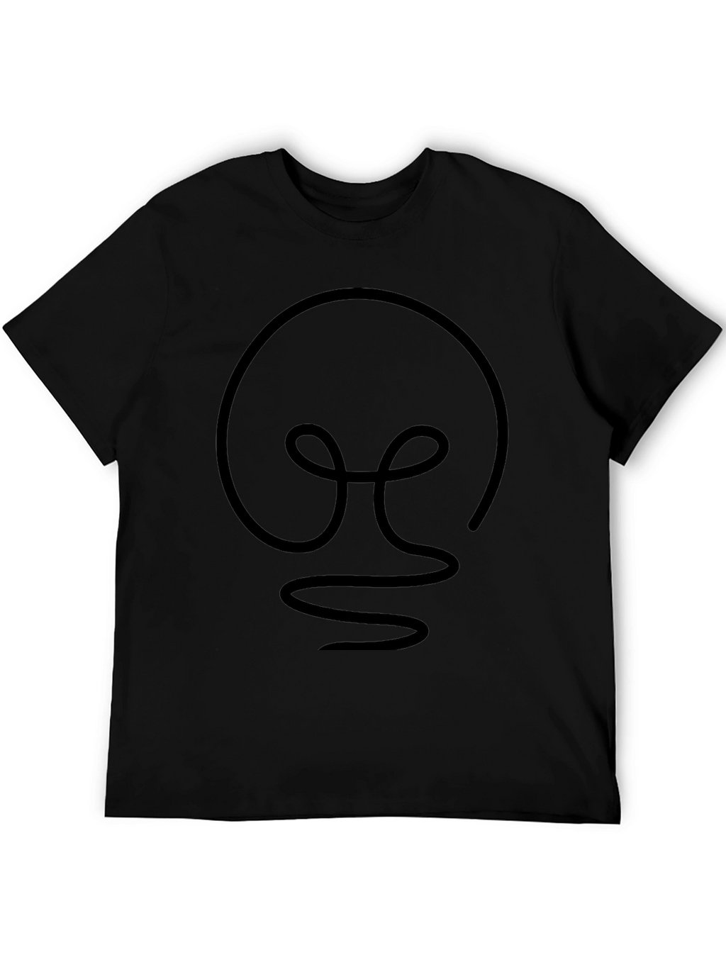 Modern Light Bulb Graphic Tee - Black