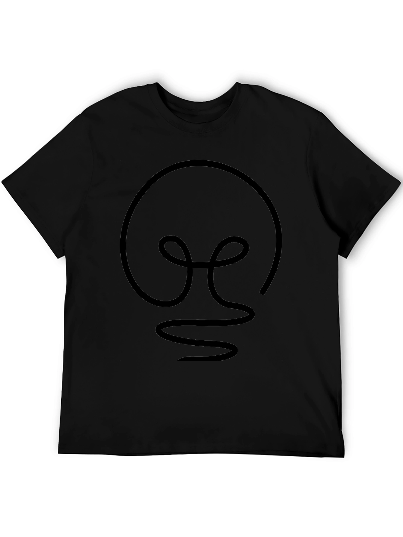 Modern Light Bulb Graphic Tee - Black