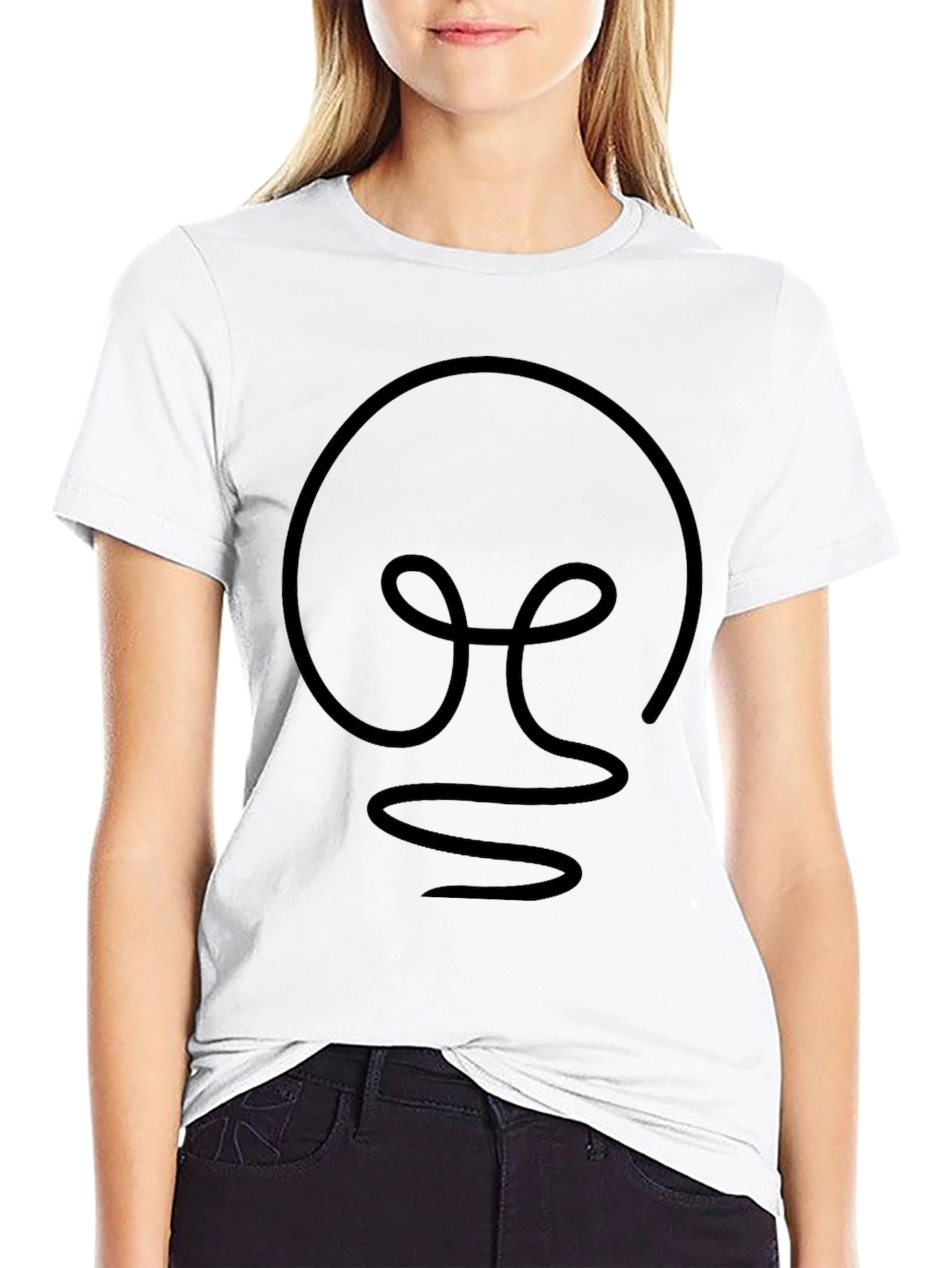 Modern Light Bulb Graphic Tee - Black