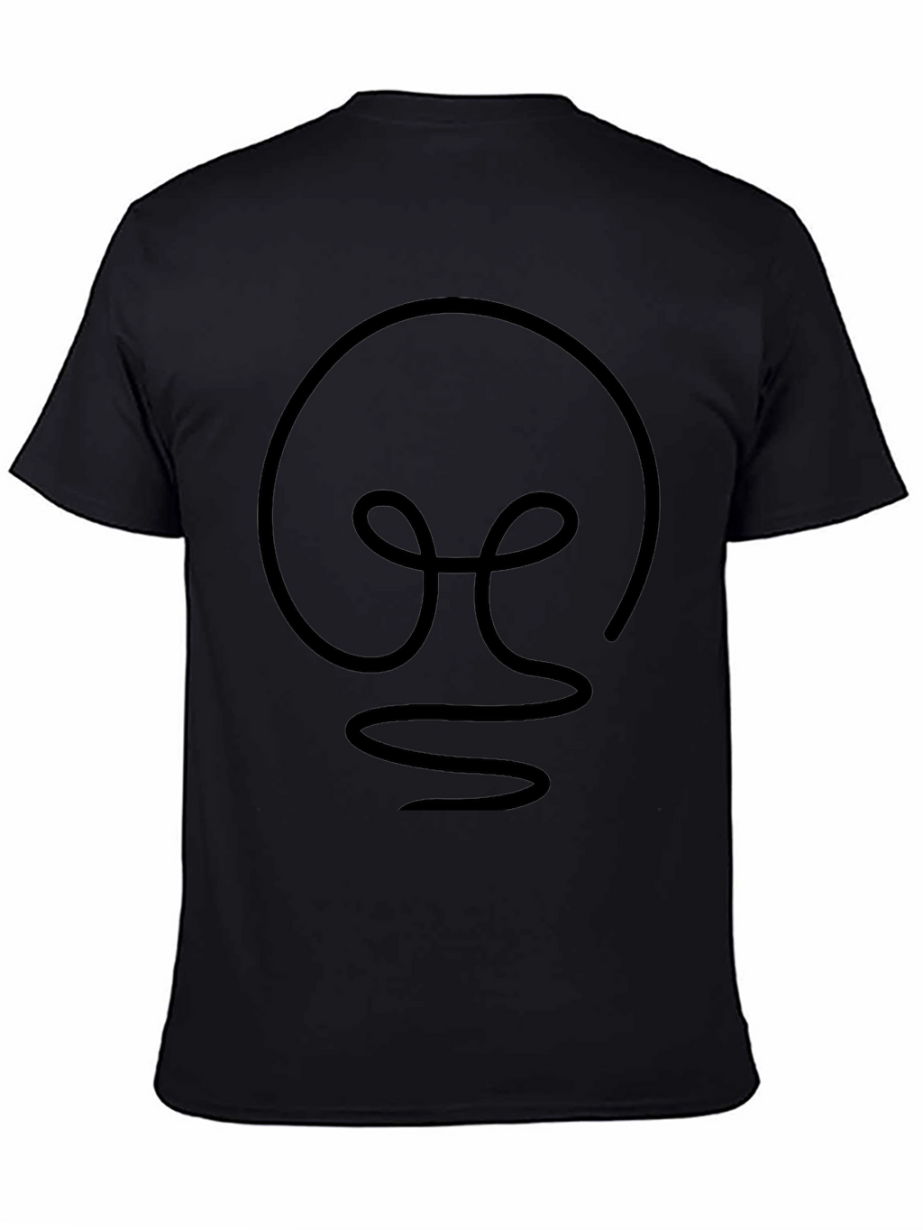 Modern Light Bulb Graphic Tee - Black