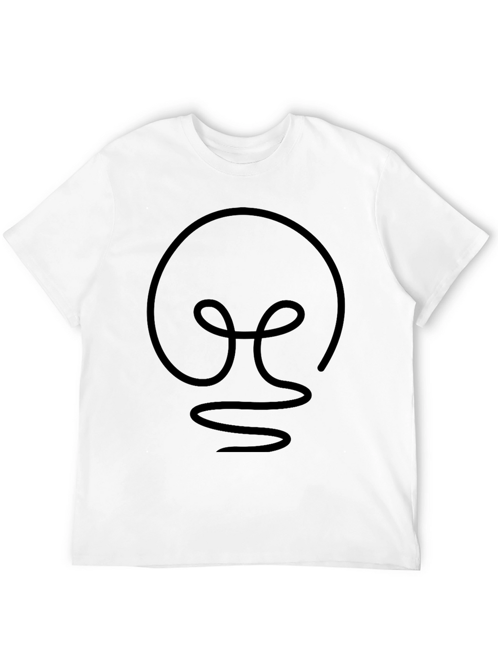 Modern Light Bulb Graphic Tee - Black