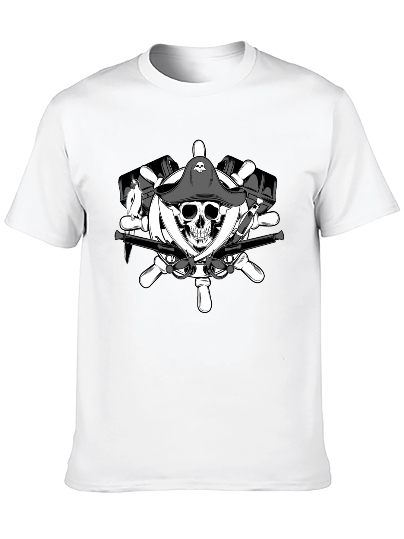 Pirate Skull & Crossbones Graphic T-Shirt