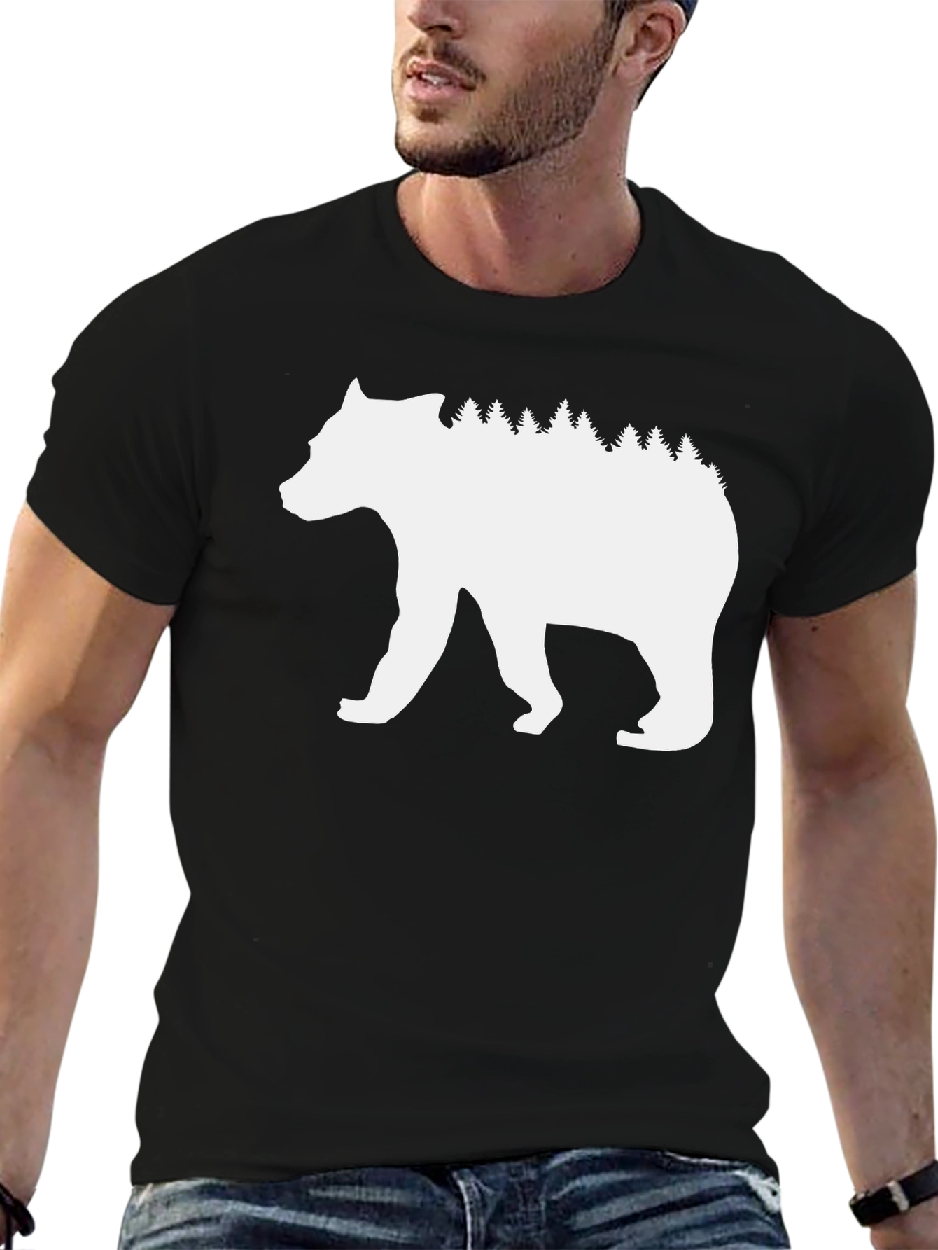 Nature Bear T-Shirt - Black