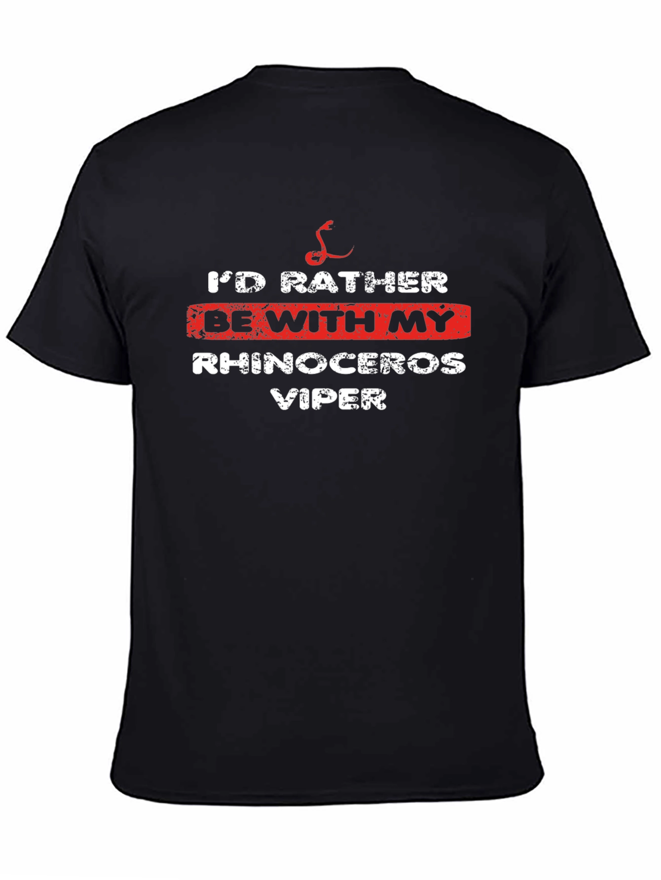 Rhinoceros Viper T-Shirt Snake Lover Tee Cool Animal Design