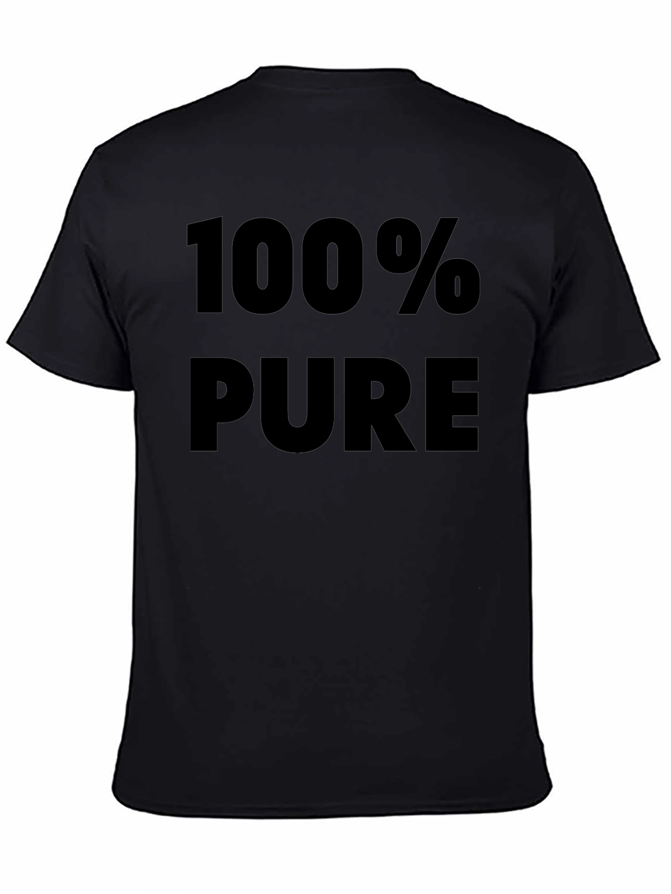 100% Pure Graphic T-Shirt - Bold Black Tee