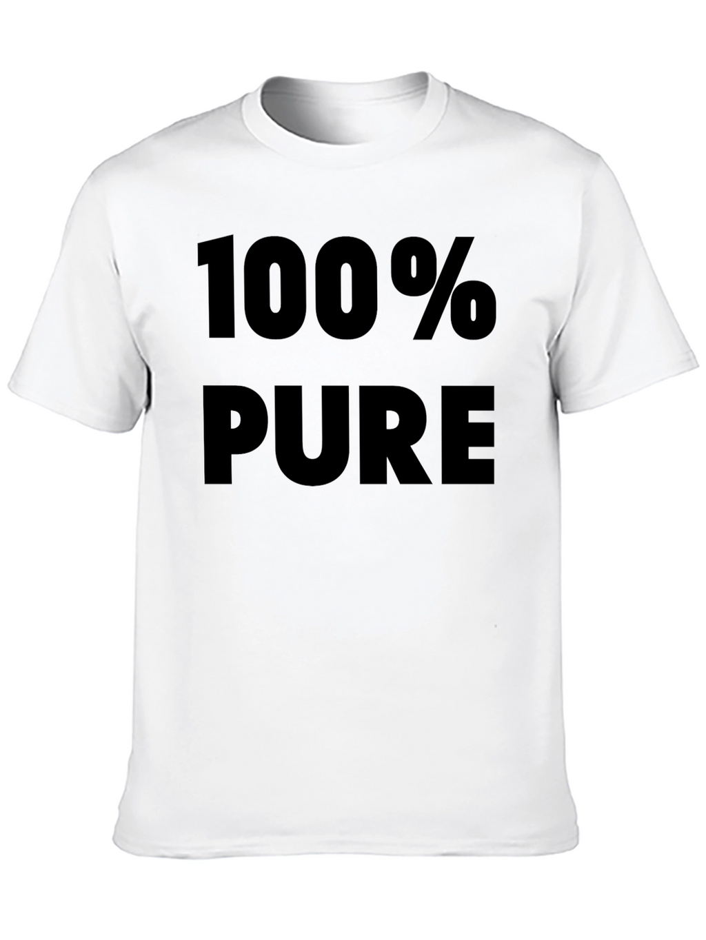 100% Pure Graphic T-Shirt - Bold Black Tee