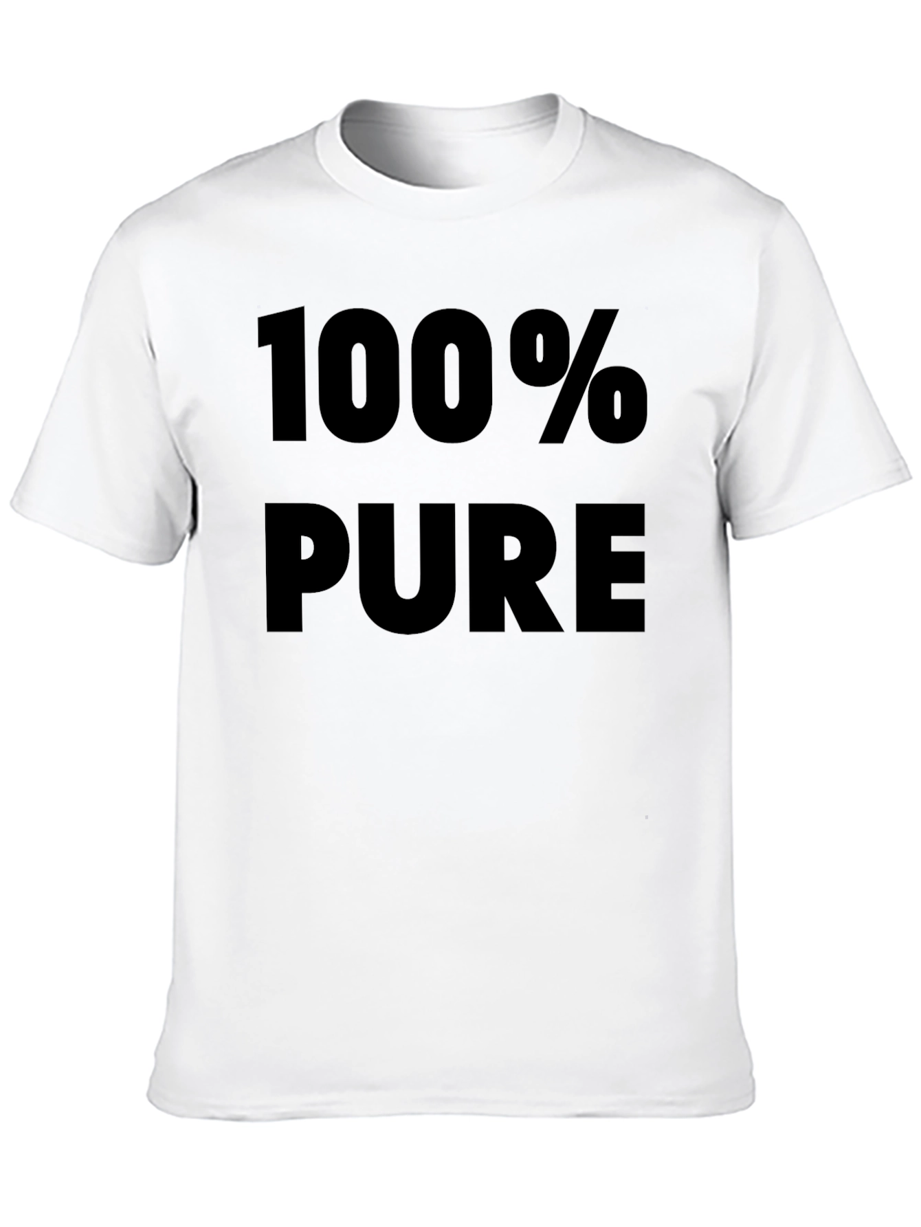100% Pure Graphic T-Shirt - Bold Black Tee