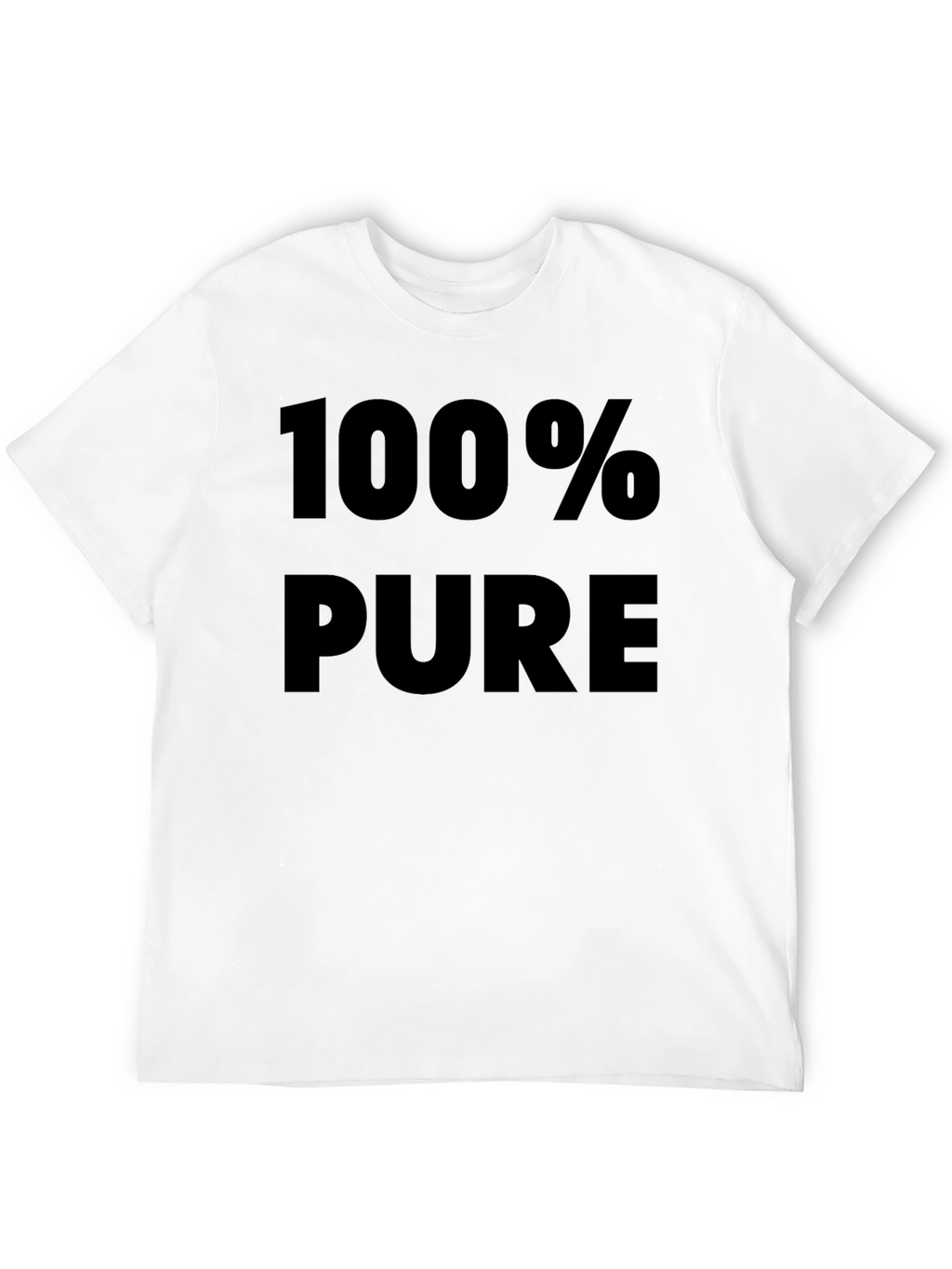 100% Pure Graphic T-Shirt - Bold Black Tee