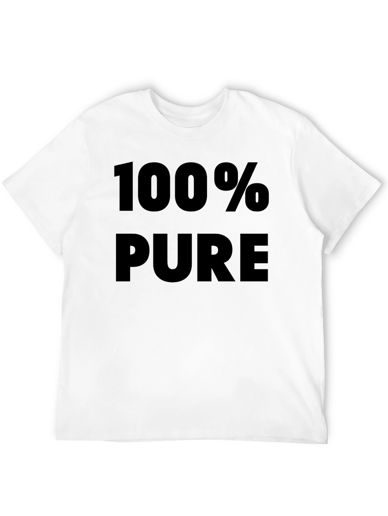 100% Pure Graphic T-Shirt - Bold Black Tee