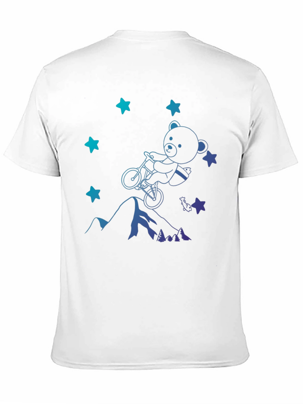 Bear on Bike T-Shirt - Mountain Adventure Tee