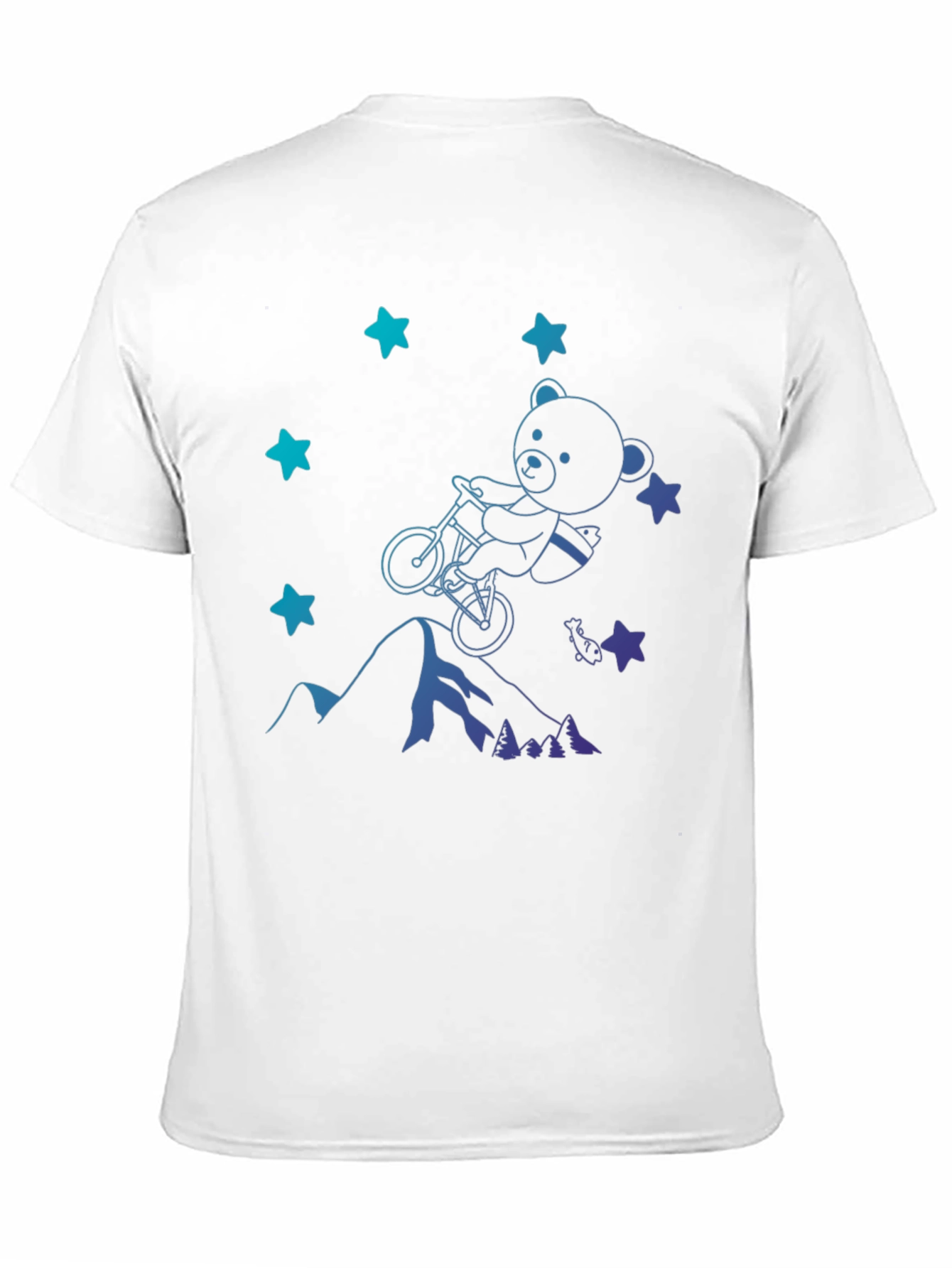 Bear on Bike T-Shirt - Mountain Adventure Tee