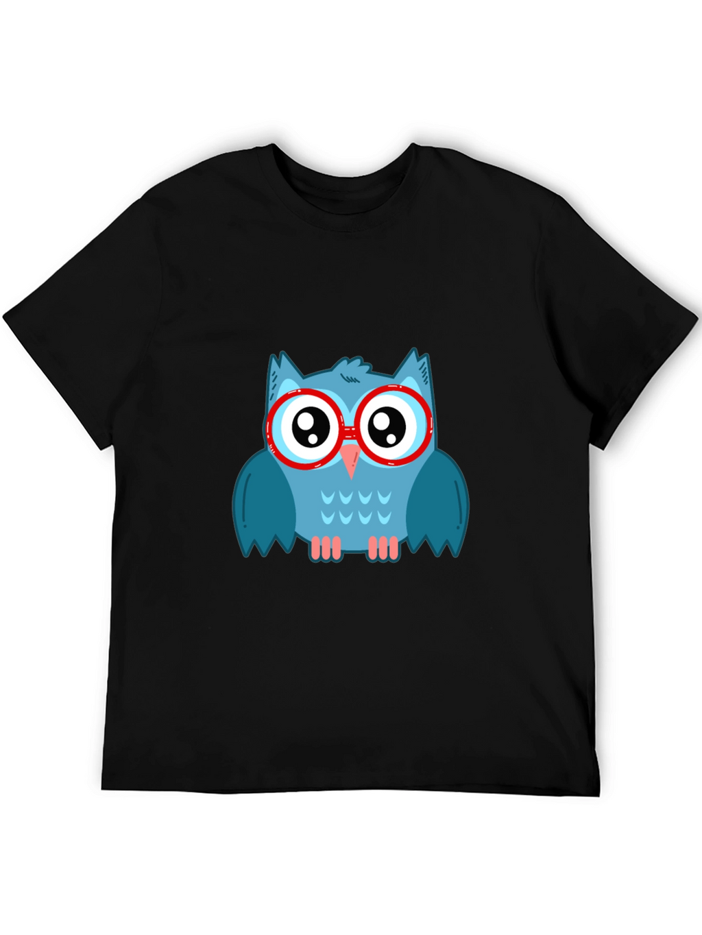 Cool Owl Graphic Tee - Mens Black T-Shirt
