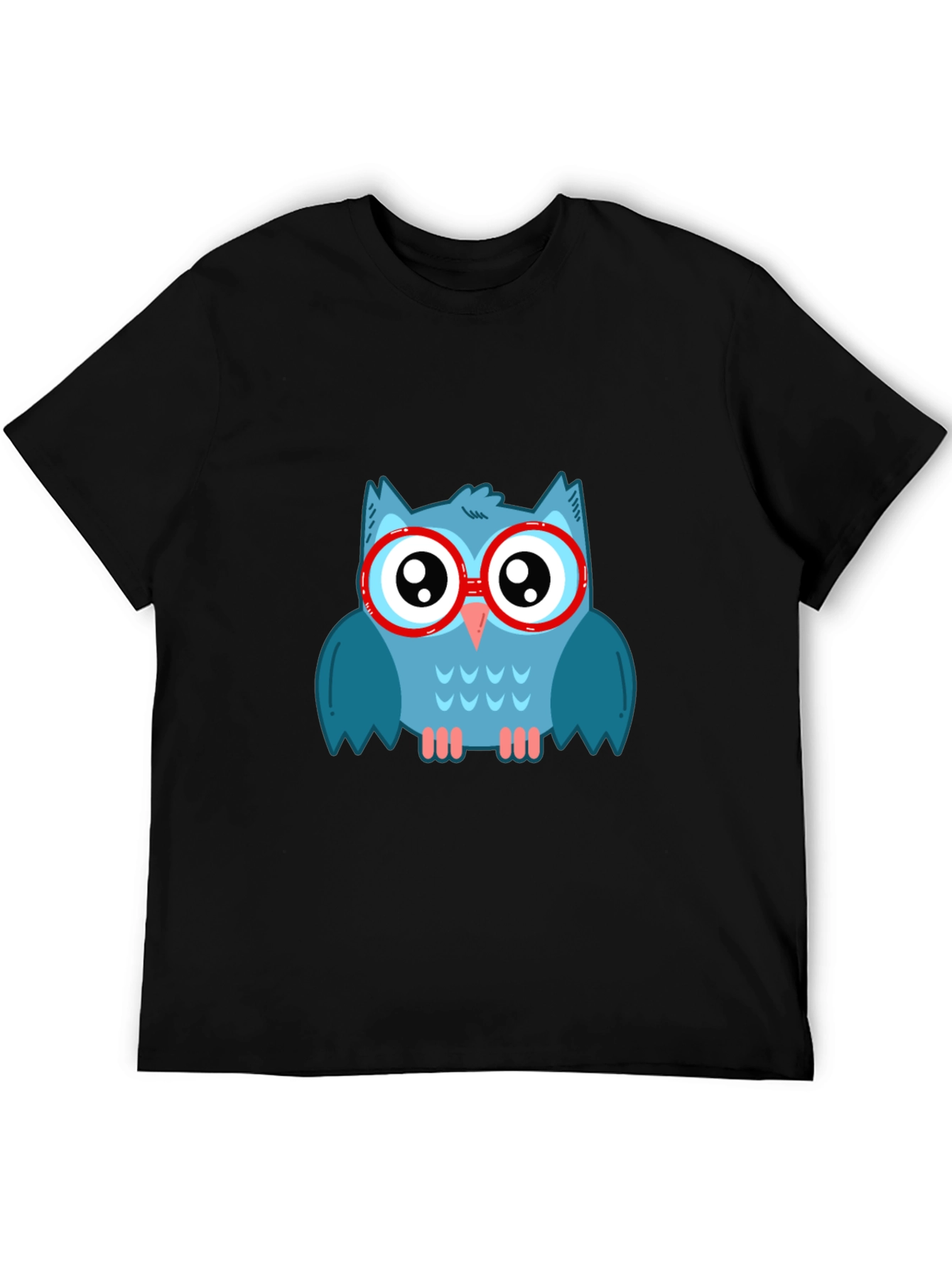 Cool Owl Graphic Tee - Mens Black T-Shirt