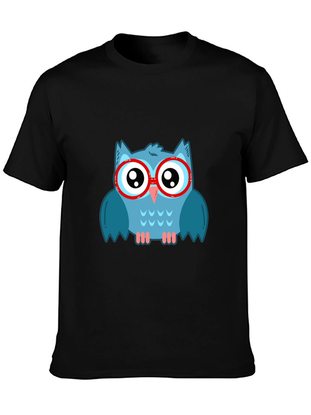 Cool Owl Graphic Tee - Mens Black T-Shirt