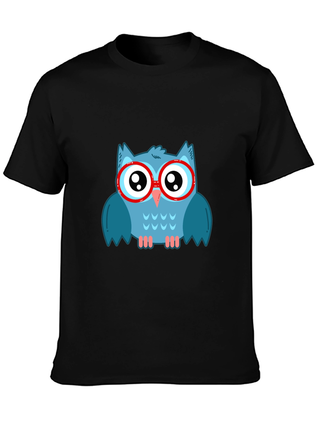 Cool Owl Graphic Tee - Mens Black T-Shirt