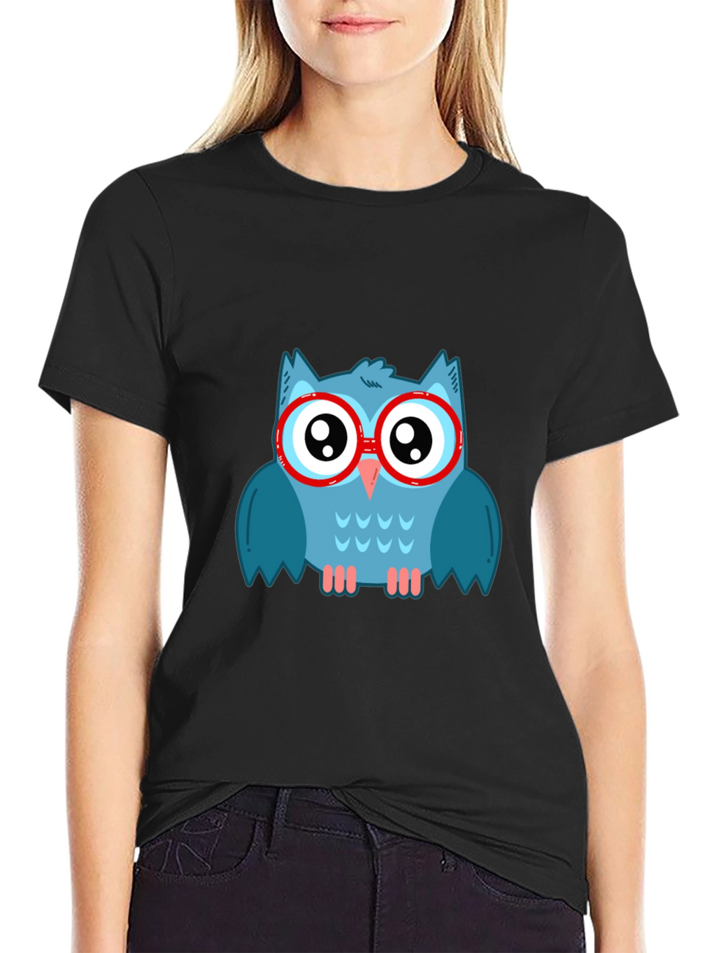 Cool Owl Graphic Tee - Mens Black T-Shirt