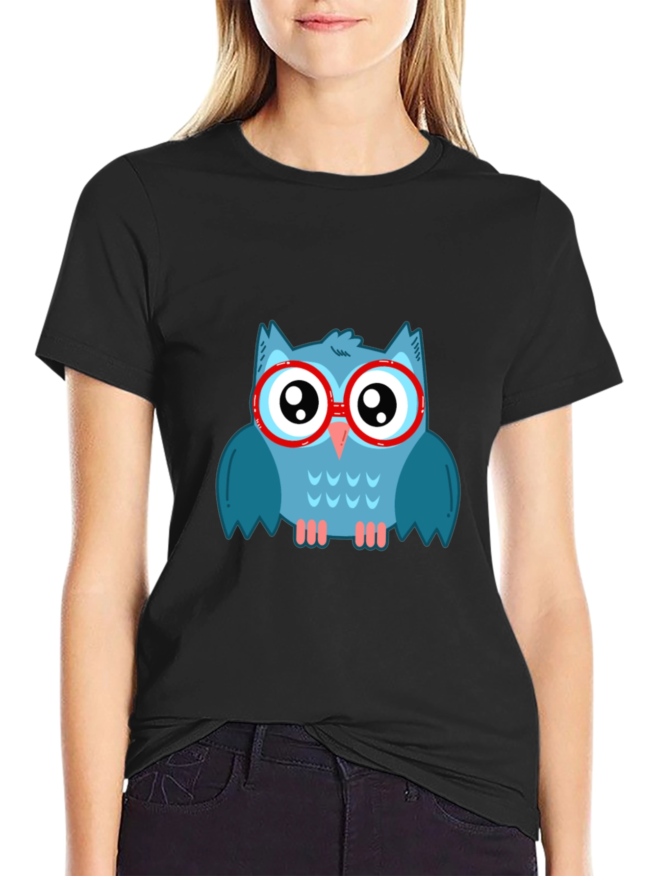 Cool Owl Graphic Tee - Mens Black T-Shirt