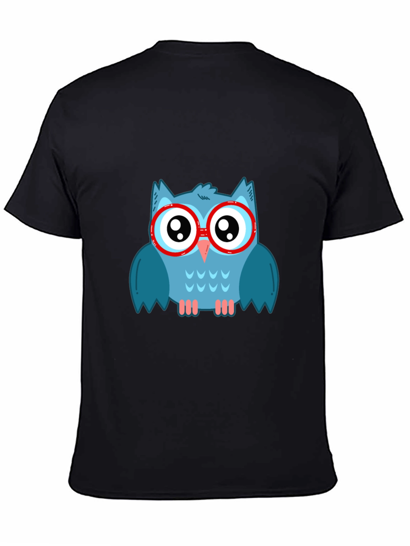Cool Owl Graphic Tee - Mens Black T-Shirt