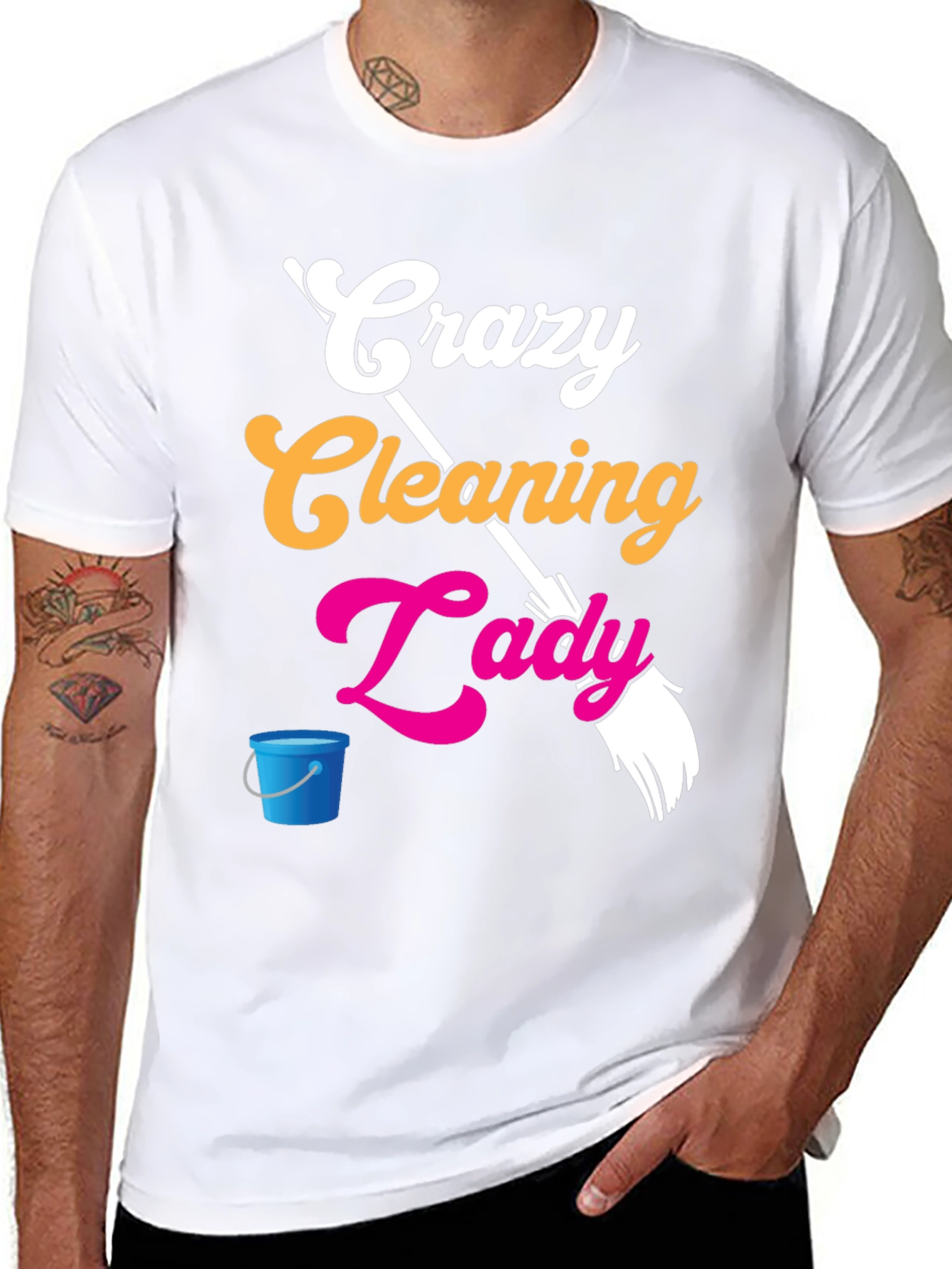 Crazy Cleaning Lady Graphic Tee