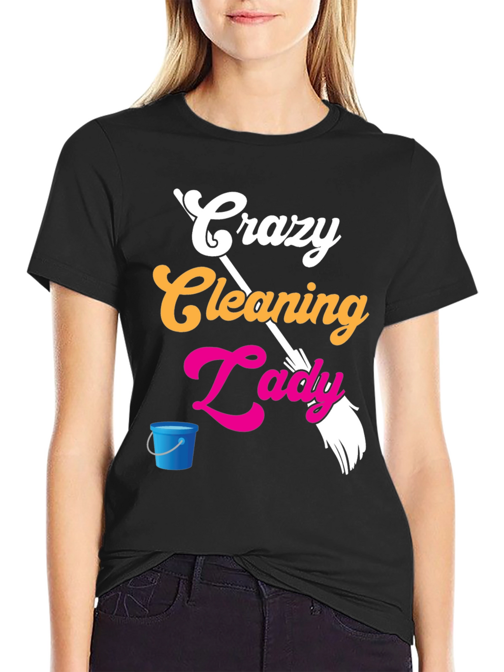 Crazy Cleaning Lady Graphic Tee