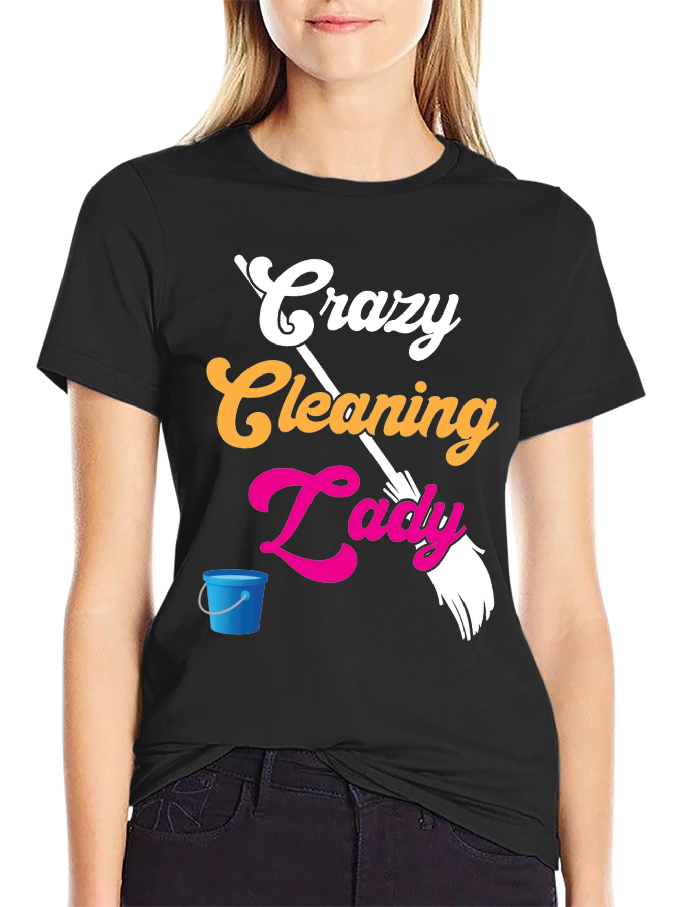 Crazy Cleaning Lady Graphic Tee