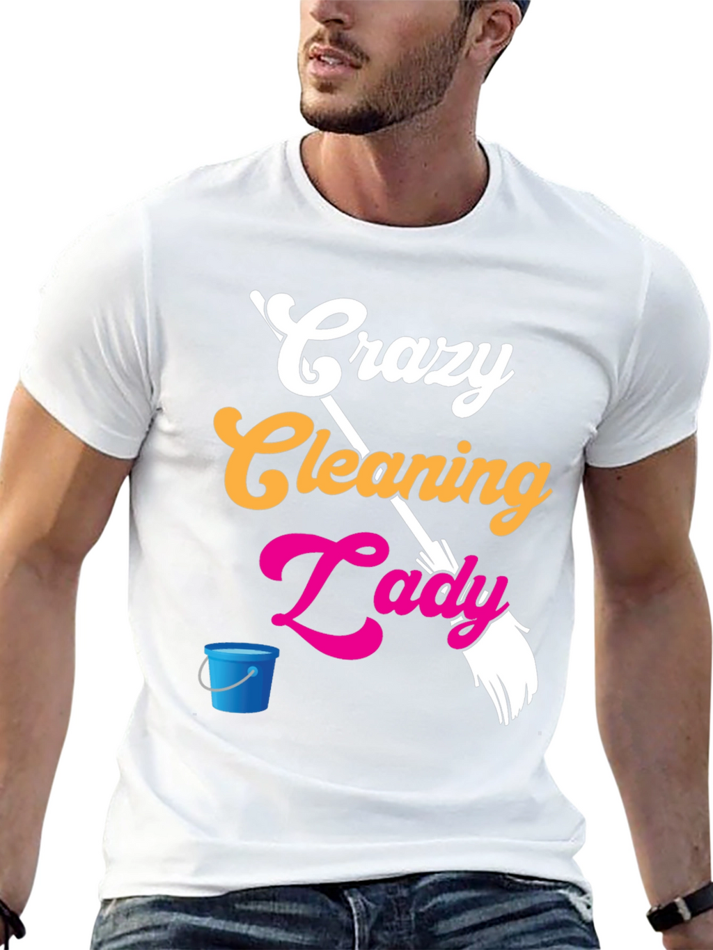 Crazy Cleaning Lady Graphic Tee