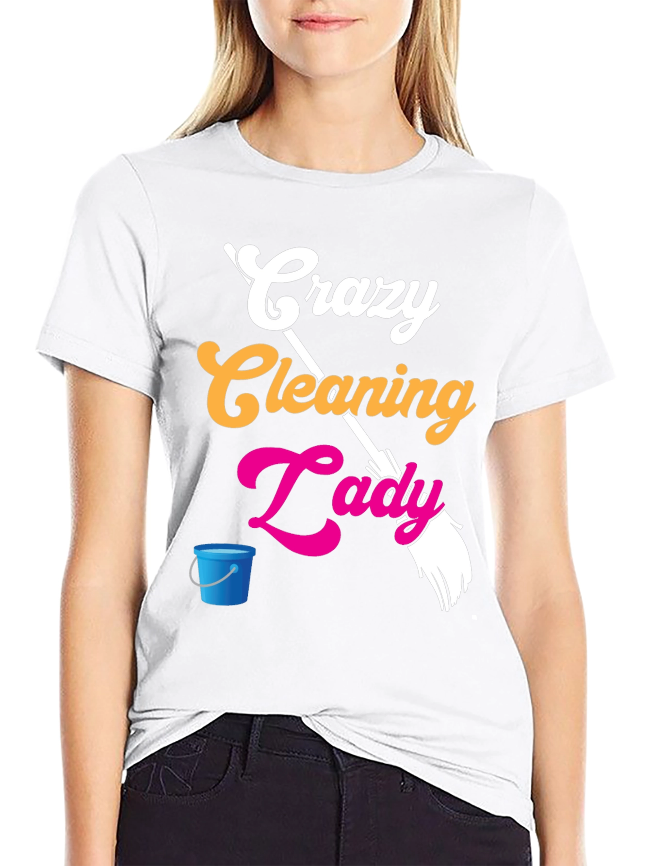 Crazy Cleaning Lady Graphic Tee