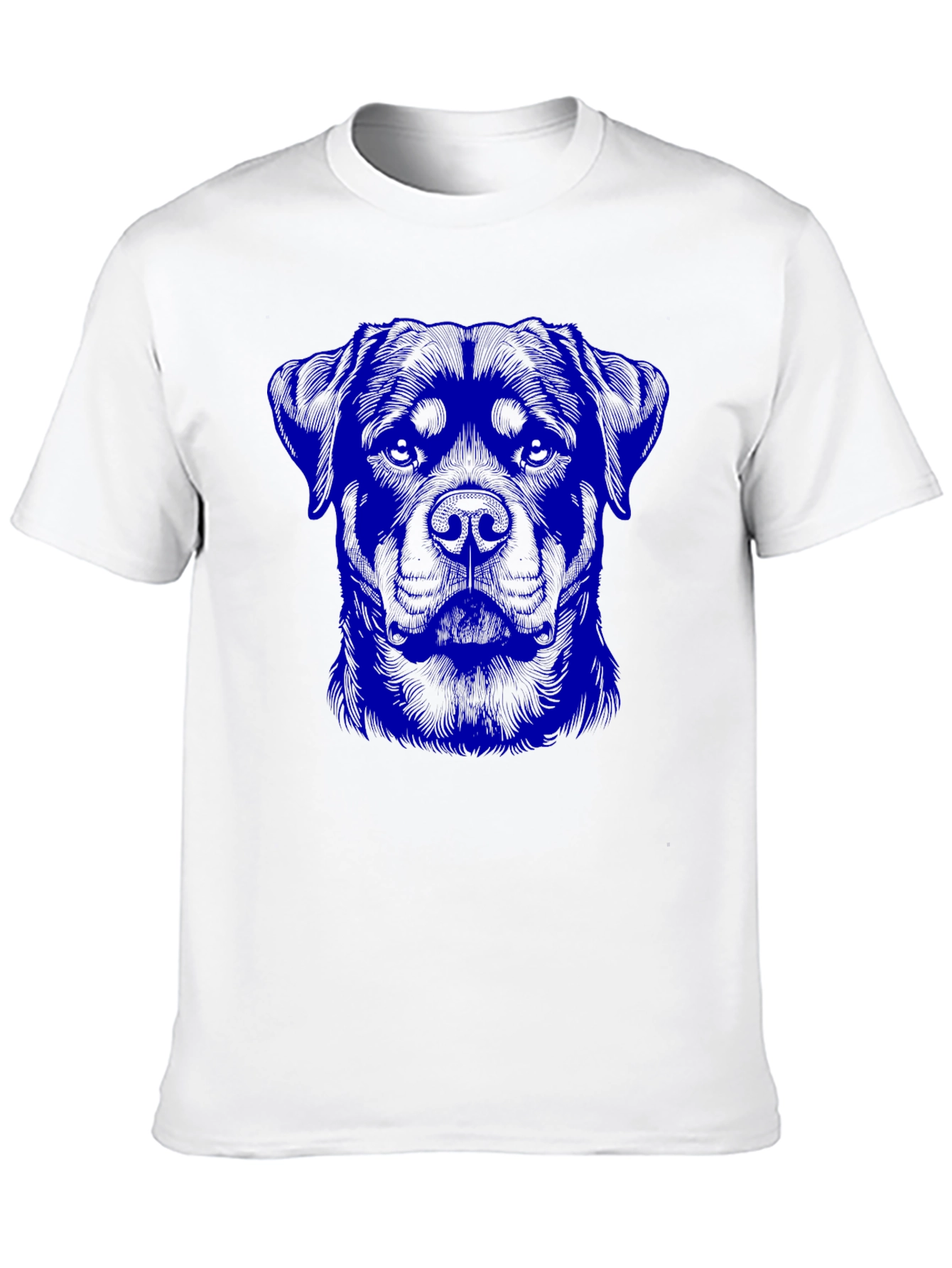 Rottweiler Graphic Print Black T-Shirt