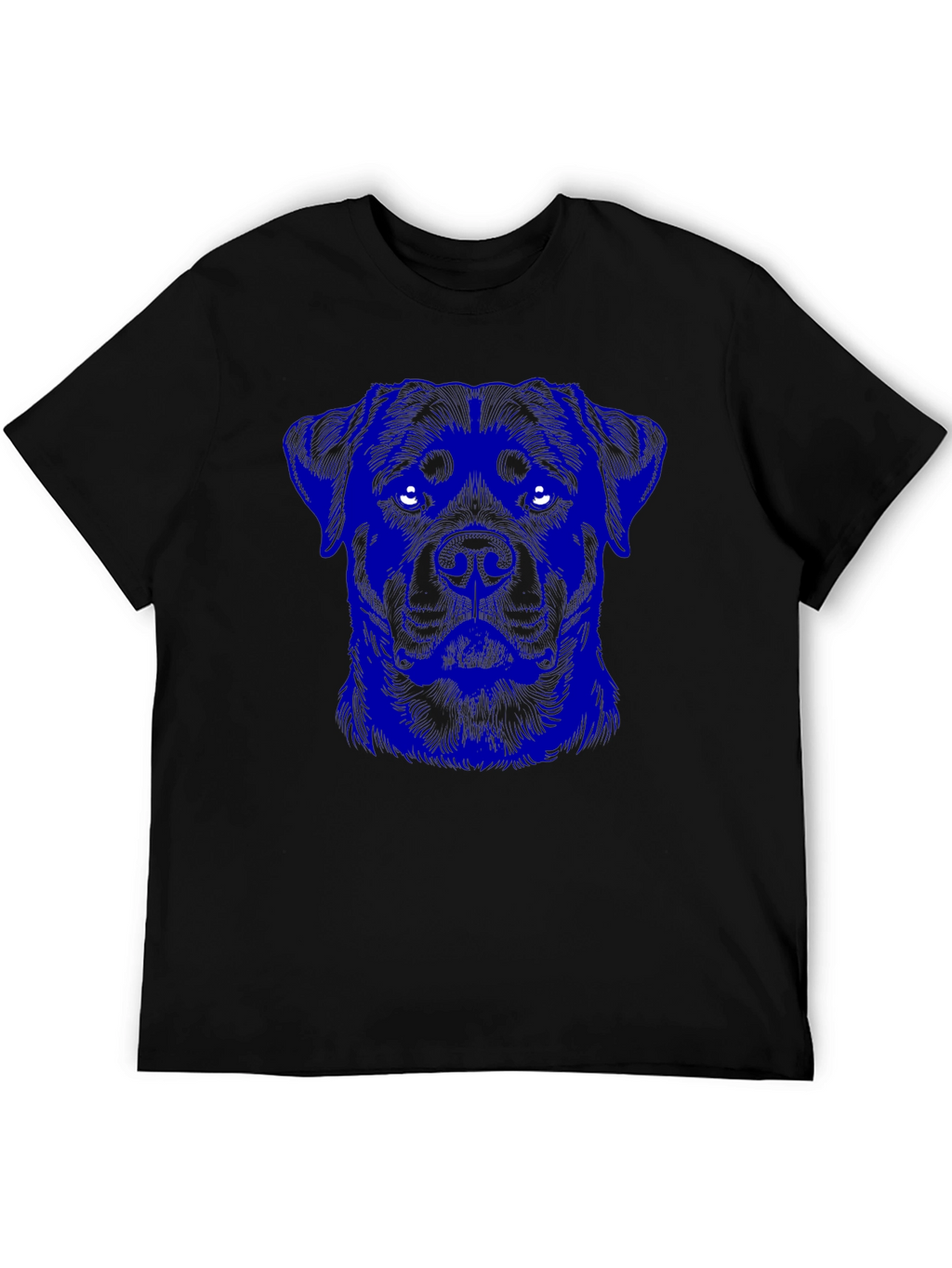 Rottweiler Graphic Print Black T-Shirt