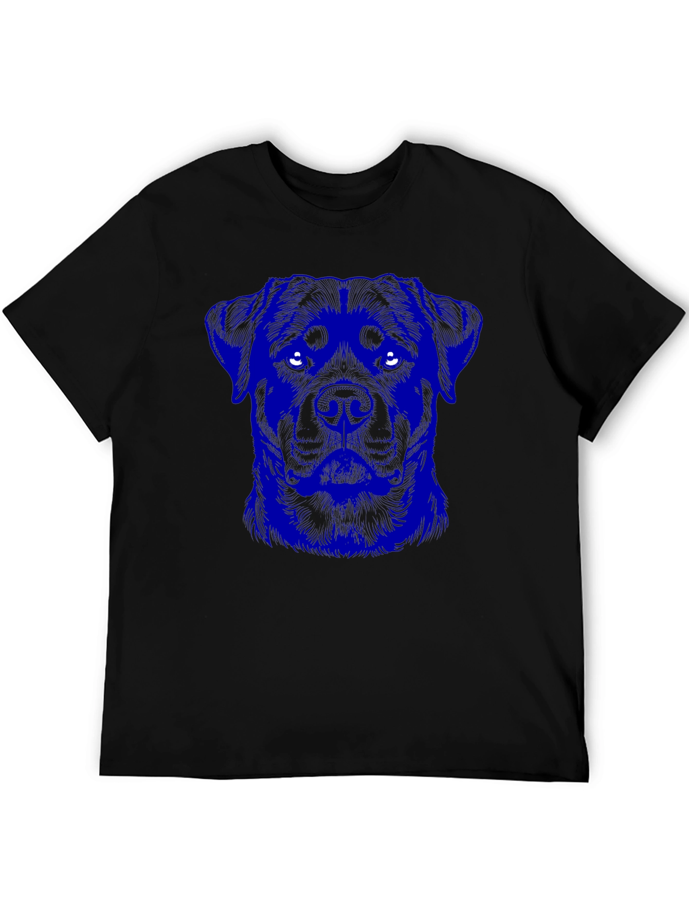 Rottweiler Graphic Print Black T-Shirt