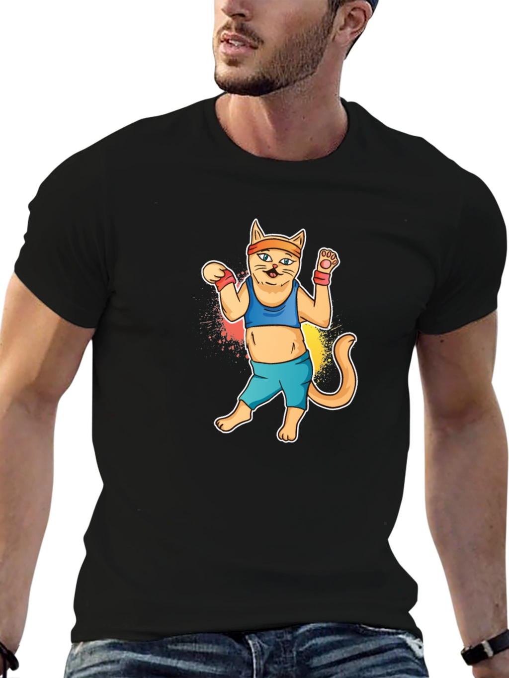 Dancing Workout Cat T-Shirt